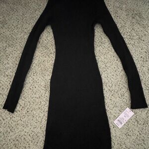 Chic Black Long Sleeve Dress